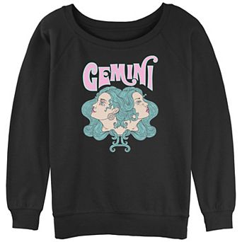 Juniors' Mad Engine Zodiac Gemini Sign Two-faced Woman Slouchy Graphic Sweatshirt