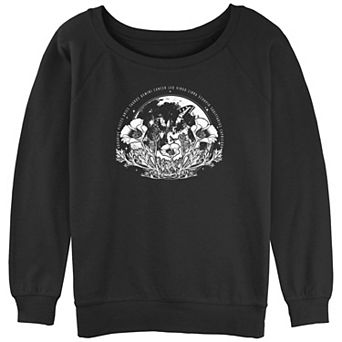 Juniors' Trendy Zodiac Moon Slouchy Graphic Sweatshirt