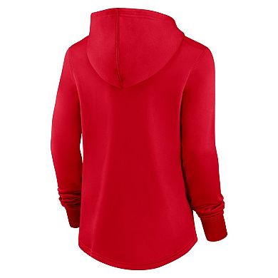 Women's Nike Red Miami Marlins City Connect Pregame Performance Pullover Hoodie