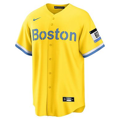 Men's Nike David Ortiz Gold Boston Red Sox Retired Player City Connect Replica Jersey