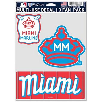 WinCraft Miami Marlins City Connect Three-Pack Multi-Use Team Decal Set