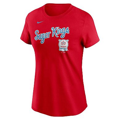 Women's Nike Red Miami Marlins City Connect Wordmark T-Shirt