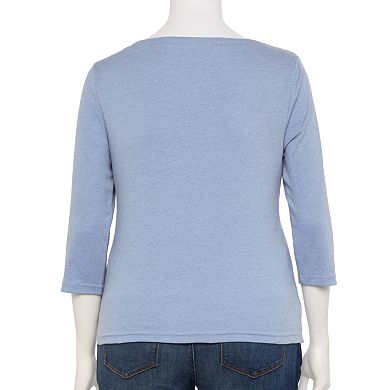 Plus Size Croft & Barrow® Boatneck Tee