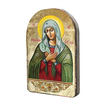 G.Debrekht The Mother of God Tenderness Wooden Gold Plated Religious Orthodox Sacred Icon Inspirational Icon Decor - 86012