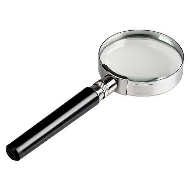 Insten Magnifying Glass 5X Handheld Reading Magnifier - Crystal Clear Glass Lens for Book Newspaper Maps Reading, Classroom Science, Insect & Hobby Observation, Great for Seniors and Kids