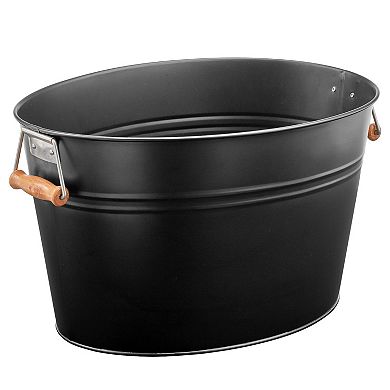 mDesign Large Metal 4.75 Gallon Beverage Tub Cooler