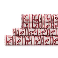 St Nicholas Square Red Christmas Plaid M Monogram Hand Towel Set, 2 piece  