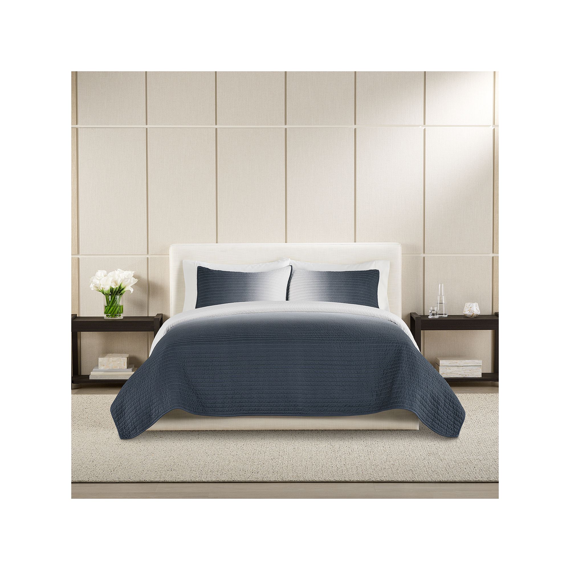 Simply Vera Vera Wang Dip Dye Printed Quilt Set