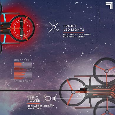 Sharper Image X-Treme Aero Stunt High-Performance Remote Control Drone