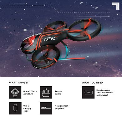 Sharper Image X-Treme Aero Stunt High-Performance Remote Control Drone