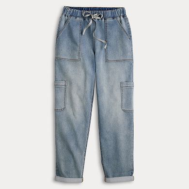 Juniors' SO® High-Rise Pull-On Straight Jeans