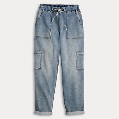 Juniors' SO® High Rise Denim Jogger