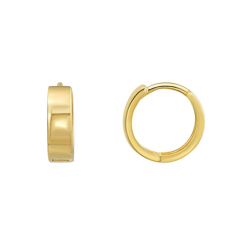 18k Gold Huggie Hoop Earrings, Women's