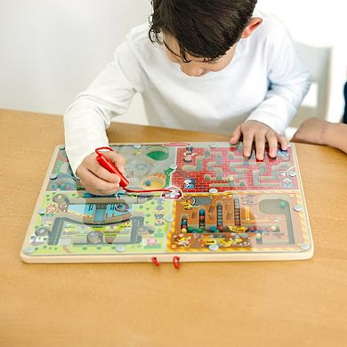 Melissa & Doug PAW Patrol Wooden 4-in-1 Magnetic Wand Maze Board