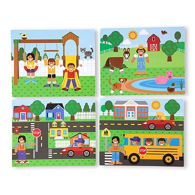 Melissa & Doug Wooden Magnetic Matching Picture Game With 119 Magnets and Scene Cards