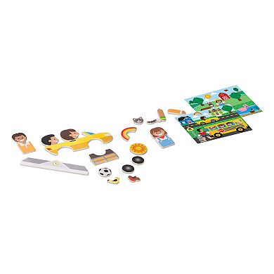 Melissa & Doug Wooden Magnetic Matching Picture Game With 119 Magnets and Scene Cards