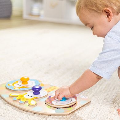 Melissa & Doug First Play 3-pc. Wooden Jumbo Knob Safari Animal Puzzle