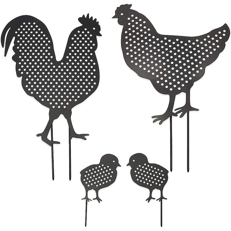 Metal Chicken Yard Decor 