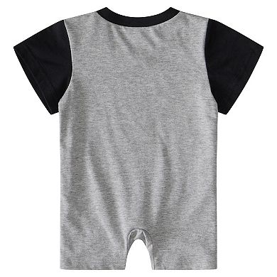 Baby Boy adidas Colorblock Retro Logo Short Sleeve Graphic Jumpsuit