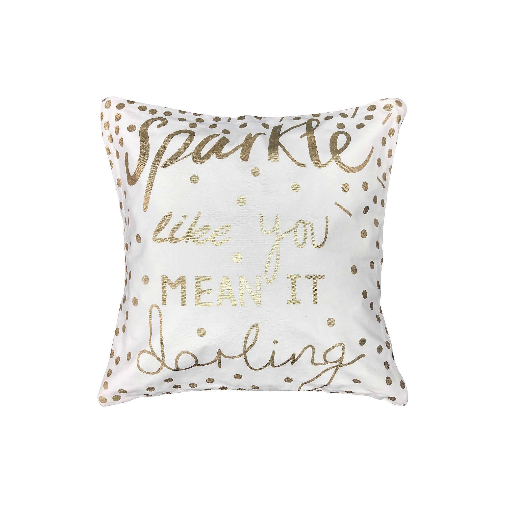 Harper Lane Sparkle Like You Mean It Pillow, White