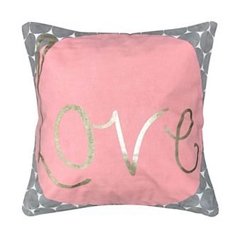 Harper Lane Metallic "Love" Throw Pillow