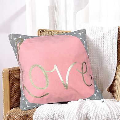 Harper Lane Metallic "Love" Throw Pillow