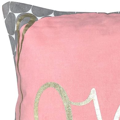 Harper Lane Metallic "Love" Throw Pillow