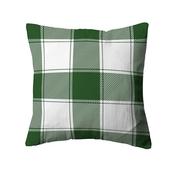 Harper Lane Cabin Green Plaid Throw Pillow