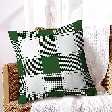 Harper Lane Cabin Green Plaid Throw Pillow