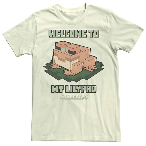 Men's Minecraft Logo Frog Welcome To My Lily Pad Graphic Tee
