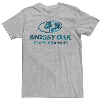 Men's Mossy Oak Fishing Blue Water Surface Logo Graphic Tee