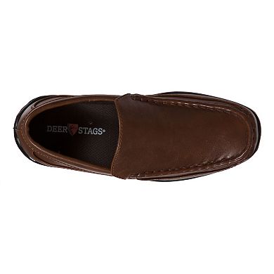 Deer Stags Booster Boys' Driving Moc Toe Dress Loafers