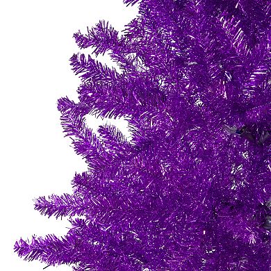 Northlight 7' Metallic Purple Tinsel Artificial Christmas Tree - Unlit