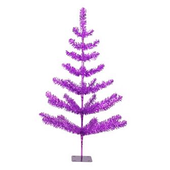 Northlight 3-ft. Unlit Medium Purple Tinsel Pine Artificial Christmas Tree