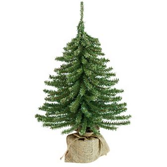Northlight 1-1/2-ft. Potted Downswept Village Pine Artificial Christmas Tree
