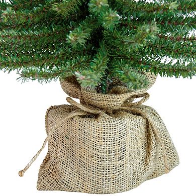 Northlight 1-1/2-ft. Potted Downswept Village Pine Artificial Christmas Tree