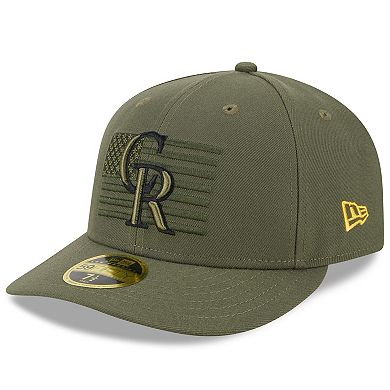 Men's New Era  Green Colorado Rockies 2023 Armed Forces Day Low Profile 59FIFTY Fitted Hat