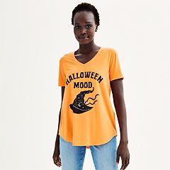 Orange graphic tee store womens