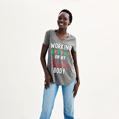 kohls womens graphic t shirts