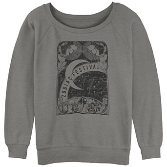 Juniors' Zodiac Festival Poster Graphic Slouchy Terry