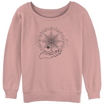 Juniors' Universe in Hand Graphic Slouchy Terry