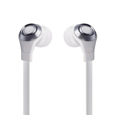 Insten Headset Compatible with iPhone 7 / 7 Plus, Insten 3.5mm In-Ear Stereo Headset Compatible with Samsung Galaxy S10/S10 Plus/S10e S9/S9+/S8/S8+/S7/S7 Edge/S6/Apple iPhone 6/6S Plus, White/Silver