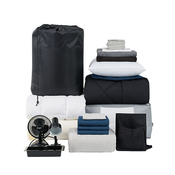 FullyLoaded Twin XL Dorm Bedding + Essentials Package