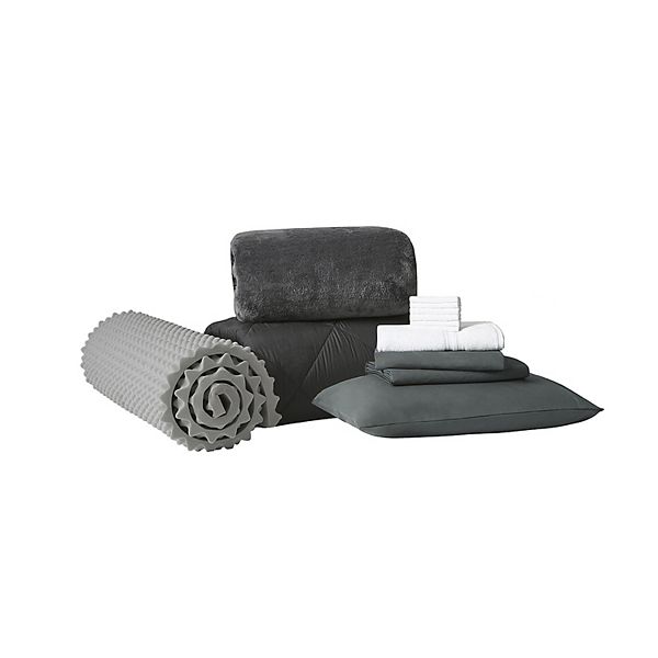 College Dorm Essentials Twin XL Bedding Pack with Reversible Comforter