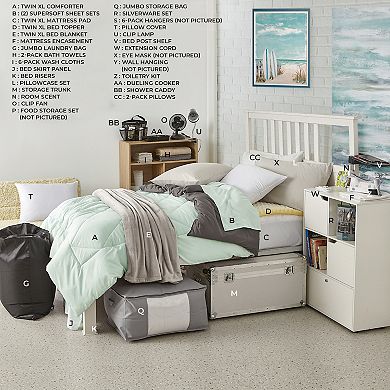 100% Complete - Twin XL Bedding & Dorm Essentials Package
