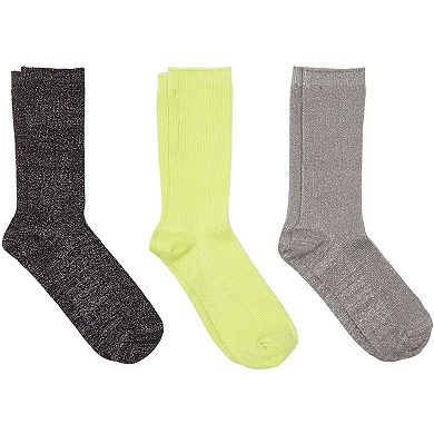 Glitter Ankle Socks for Women, 3 Metallic Colors