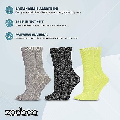 Zodaca Glitter Ankle Socks for Women, 3 Metallic Colors (One Size, 3 Pairs)