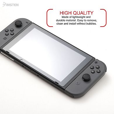 Insten 2-Pack Glass Screen Protector Compatible with Nintendo Switch 2017, Premium Tempered Glass Protective Guard Cover, Clear