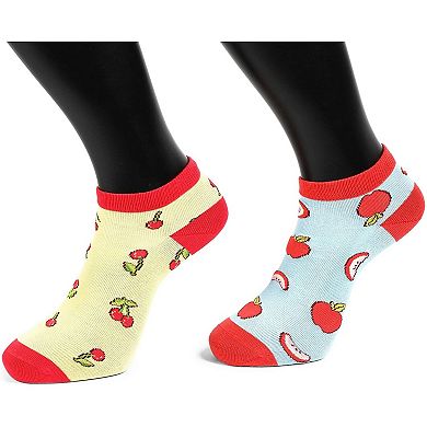 Zodaca Fruit Socks for Women, No Show (5 Pairs)