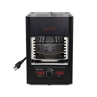 Gemelli Gourmet Steak Grille, Infrared Superheating Up to 1560 Degrees, Electric Grill